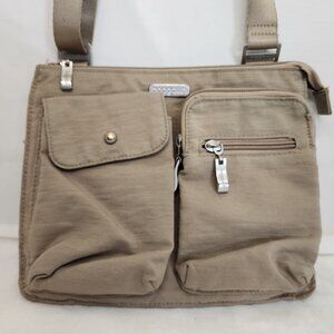 Baggallini Womens Beige Crossbody Purse Bag